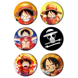 One piece Paket set bedževi 37mm anime (6 kom)