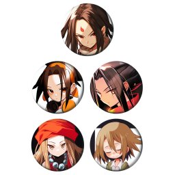 Kralj šamana Paket set bedževi 37mm anime (Shaman King) (5 kom)