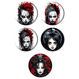 Paket set bedževi 37mm Alt girl (5 kom)