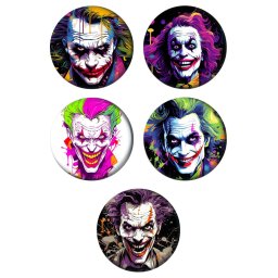 Paket set bedževi 37mm Joker (5 kom)