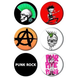 Paket set bedževi 37mm Pank Anarchy (6 kom)