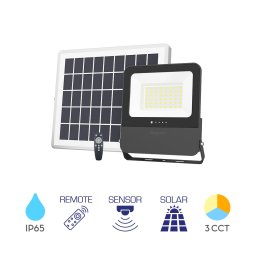 Solarni LED reflektor sa odvojenom solarnom pločom i daljinskim upravljanjem (Snaga Reflektora: 15w)