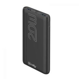 Celly power bank 10000 mAh 20W + kabl Type-A na Type-C crna ( 77004 )