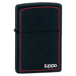 Upaljač "Zippo" MAT CRNI/CRVENI