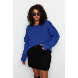 Trendyol Curve Saxe-back Cross Band Detail Knitwear Sweater