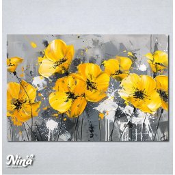 Slike na platnu Zuti apstraktni cvet Nina558P