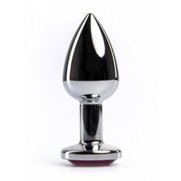 Anal butt plug metal silver