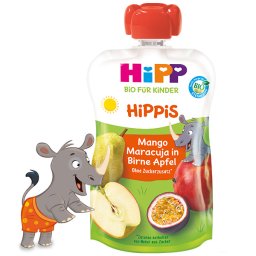 HIPP POUCH KRUŠKA I JABUKA SA MANGOM I MARAKUJA 100G