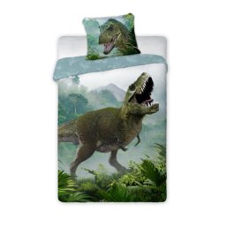 Baloo Posteljina za decu Dino T-Rex Zeleni 160x200+70x80cm ( 9663 )