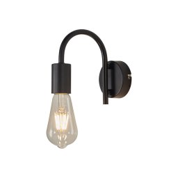 Dekorativna Zidna Lampa E27 - Crna