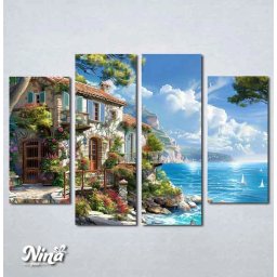 Slike na platnu Kuca sa pogledom na more Nina563_4