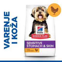 Hill’s Science Plan Dog Sensitive Stomach & Skin Adult Small & Mini Piletina - 6 kg