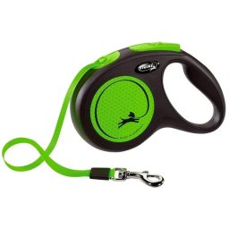 Flexi Povodac New Neon M Tape 5m - Zelena