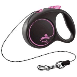 Flexi Povodac Black Design XS Cord 3m - Roze