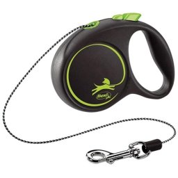 Flexi Povodac Black Design XS Cord 3m - Zelena