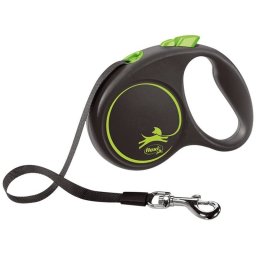 Flexi Povodac Black Design S Tape 5m - Zelena