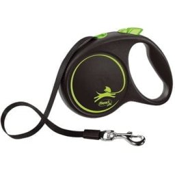 Flexi Povodac Black Design M Tape 5m - Zelena