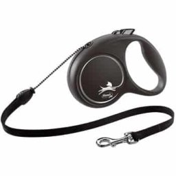 Flexi Povodac Black Design M Cord 5m - Srebrna