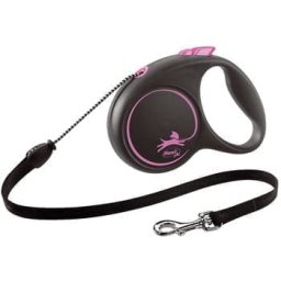 Flexi Povodac Black Design M Cord 5m - Roze