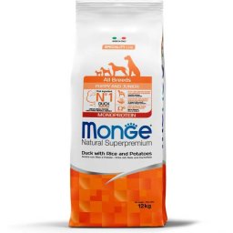 Monge Natural Superpremium Dog All Breeds Puppy And Junior Monoprotein Duck With Rice And Potatoes 12 kg