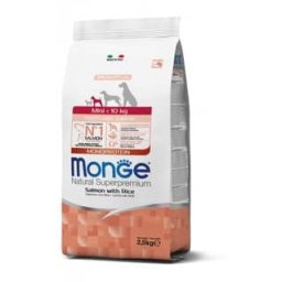 Monge Natural Superpremium Dog Mini Puppy And Junior Monoprotein Salmon With Rice - 7.5 kg