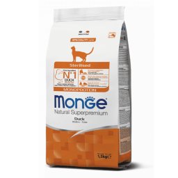 Monge Natural Superpremium Cat Sterilised Monoprotein Duck - 10 kg