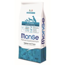 Monge Natural Superpremium Dog All Breeds Adult Hypo Salmon With Tuna - 12 kg