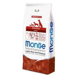 Monge Natural Superpremium Dog All Breeds Adult Monoprotein Lamb With Rice And Potatoes - 12 kg