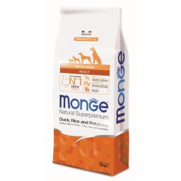 Monge Natural Superpremium Dog All Breeds Adult Monoprotein Duck With Rice And Potatoes - 12 kg