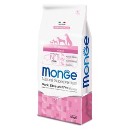 Monge Natural Superpremium Dog All Breeds Adult Monoprotein Pork With Rice And Potatoes - 12 kg