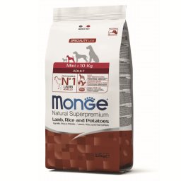 Monge Natural Superpremium Dog Mini Adult Monoprotein Lamb With Rice, Patatoes - 7.5 kg