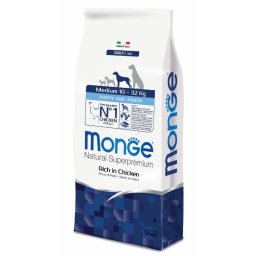 Monge Natural Superpremium Dog Medium Puppy And Junior - 12 kg