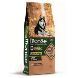 Monge BWild Grain Free Dog All Breeds Adult Salmon With Peas - 12 kg