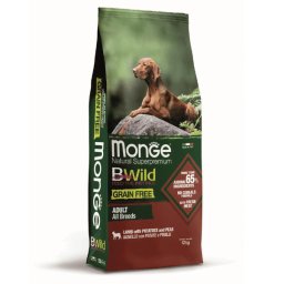 Monge BWild Grain Free Dog All Breeds Adult Lamb With Potatoes And Peas - 2.5 kg