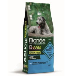 Monge BWild Grain Free Dog All Breeds Adult Anchovies With Potatoes and Peas - 12 kg
