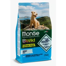 Monge BWild Grain Free Dog Mini Adult Anchovies With Potatoes And Peas 2.5 kg