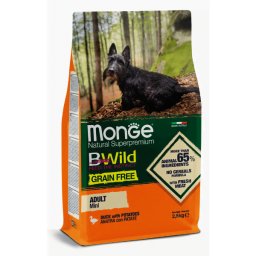 Monge BWild Grain Free Dog Mini Adult Duck With Potatoes 2.5 kg
