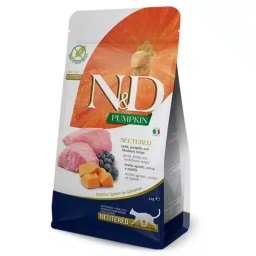 N&D Pumpkin Cat Neutered Lamb & Blueberry - 1.5 kg