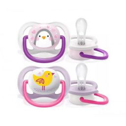 Philips avent varalica sthr orthod 0-6m peng/birdl 2kom za devojcice ( SCF080/06 )