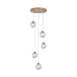 Staklena Viseća Lampa S002R 5H