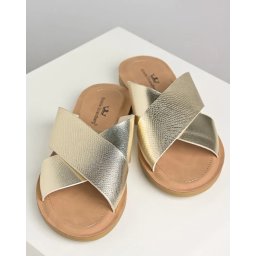 Ravne ženske papuče PA2598 zlatne