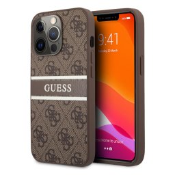 Torbica Guess Stripe za iPhone 13 Pro 6.1 braon (GUHCP13L4GDBR)
