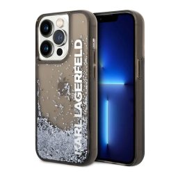 Maska Karl Lagerfeld Hc Liquid Glitter Elong za iPhone 13 Pro Max 6.7 crna (KLHCP13XLCKVK)