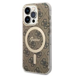 Maska Guess Hc Magsafe IML 4G Pattern za iPhone 15 Pro Max 6.7 braon (GUHMP15XH4STW)