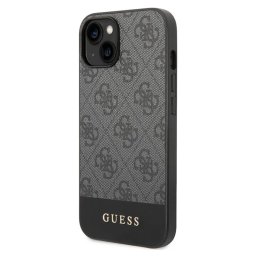 Torbica Guess Hc PC/TPU 4G Pu Bottom Stripe za iPhone 15 6.1 siva (GUHCP15SG4GLGR)
