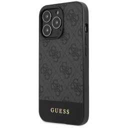 Torbica Guess Hc PC/TPU 4G Pu Bottom Stripe za iPhone 15 Pro 6.1 siva (GUHCP15LG4GLGR)