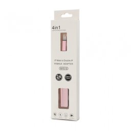 Adapter za slusalice i punjenje IP-5 iPhone lightning roze