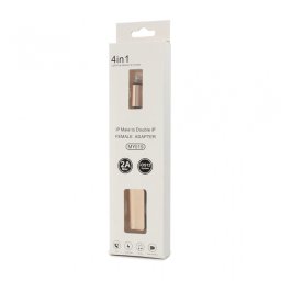 Adapter za slusalice i punjenje IP-5 iPhone lightning zlatni