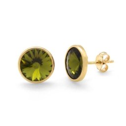 Victoria cruz basic gold mindjuše sa swarovski kristalom ( a2520-13dt )