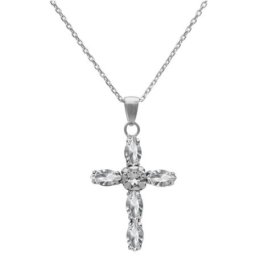Victoria cruz aqua crystal ogrlica sa swarovski kristalima ( a3726-07hg )